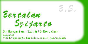 bertalan szijarto business card